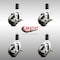 Service Caster 3 Inch 316SS Soft Rubber Swivel 1-3/8 Inch Expanding Stem Caster Set Brake SCC SCC-SS316EX20S314-SRS-TLB-138-4 - alternate 2